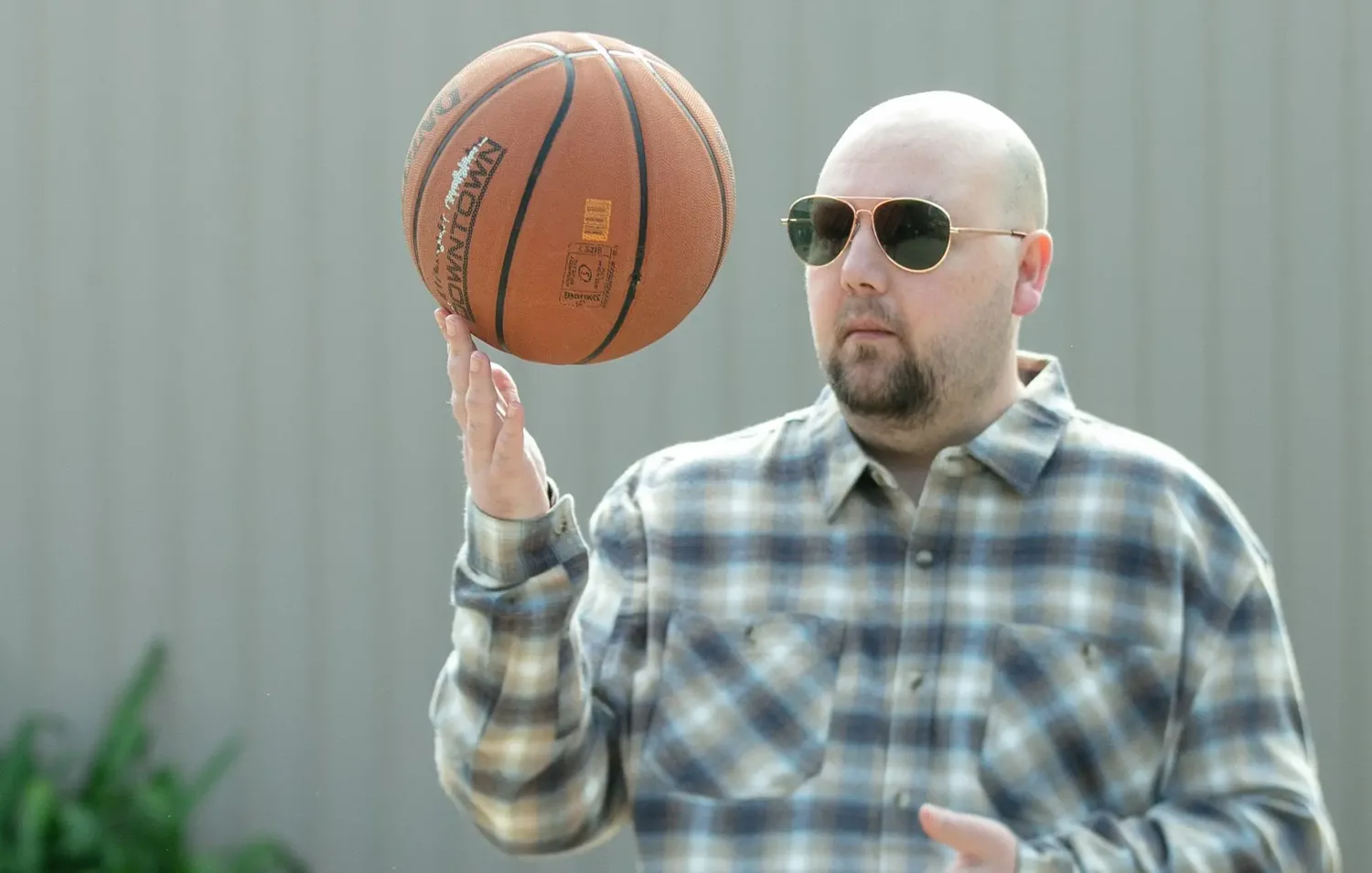 A participant enjoying a basketball activity